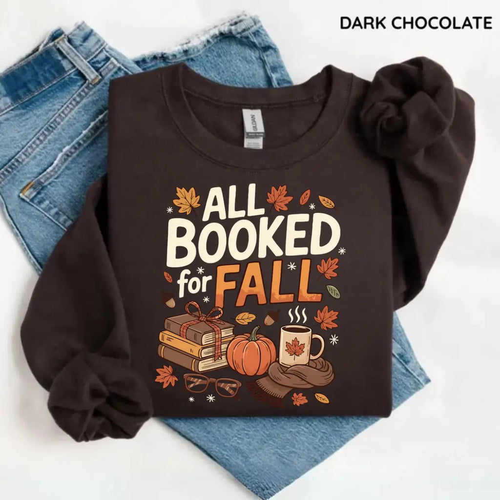 Women's Book Lover Graphi - Cotton-Polyester Blend Long Sleeve Minimalist Tops, Everyday Cozy Casual Pullover Sweater Tee for Autumn Reading, Holiday Outfits - View 7