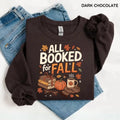 Women's Book Lover Graphi - Cotton-Polyester Blend Long Sleeve Minimalist Tops, Everyday Cozy Casual Pullover Sweater Tee for Autumn Reading, Holiday Outfits - View 7