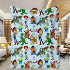 [SummerVibes] DISNEY CLASSIC Toy Story Character Pattern Cartoon Blanket, Stylish and Casual for Napping, Office, Sofa or Car - Outdoor Camping or Christmas Gift, Home Decor, Gift - View 2
