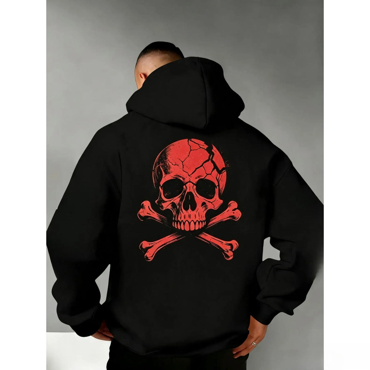 Men's Demon & Angel Print Hoodie, Warm and Comfortable Goth Sweatshirt for Fall & Winter, Casual Wear, Suitable for Wearing Alone or Layering, Graphic Hoodies, Gothic Printed Hoodie, Gothic Style Hoodie, Hooded Sweatshirts