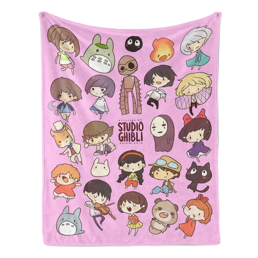 Studio Ghibli Anime Blanket Soft Funny Throw Blanket Cozy Lightweight Plush Portable Cover Blanket For Sofa,Warm Gift For Birthday,Christmas,Multiple Blanket - View 6