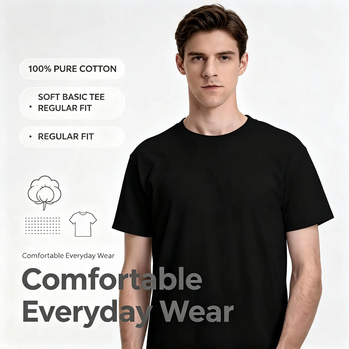 Faith‑Based Graphic Tee, Unisex Cotton T‑Shirt, Graffiti‑Style Dual‑Side Bible Quote Print, Edgy Aesthetic Tops For Gatherings & Casual Daily Moments.