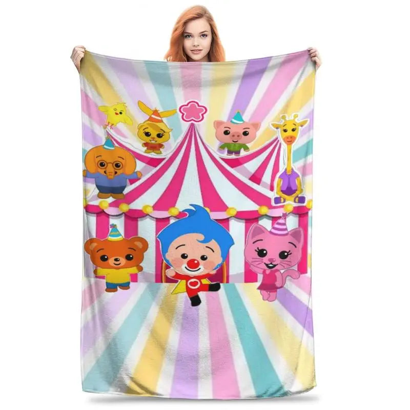 Plim Plim Blanket Cozy cartoon blanket with Plim Plim enjoying a fun circus ride, flannel material makes it perfect for chilling Children's Blankets - View 22