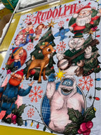 Rudolph the Red - Nosed Reindeer Christmas - Themed Blanket| Sofa Binging Throw, AC Home Blanket, Outdoor Picnic Vibe For Christmas party decor, winter family movie nights, New Year gathering decor Ideal for Christmas, New Year's Day, New Year - View 3