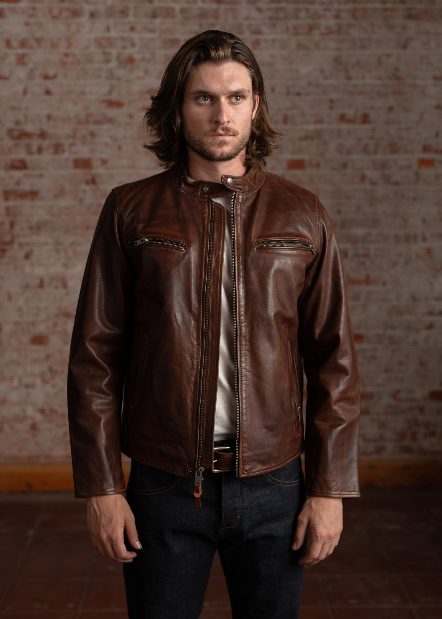 Bryce Cow Leather Jacket