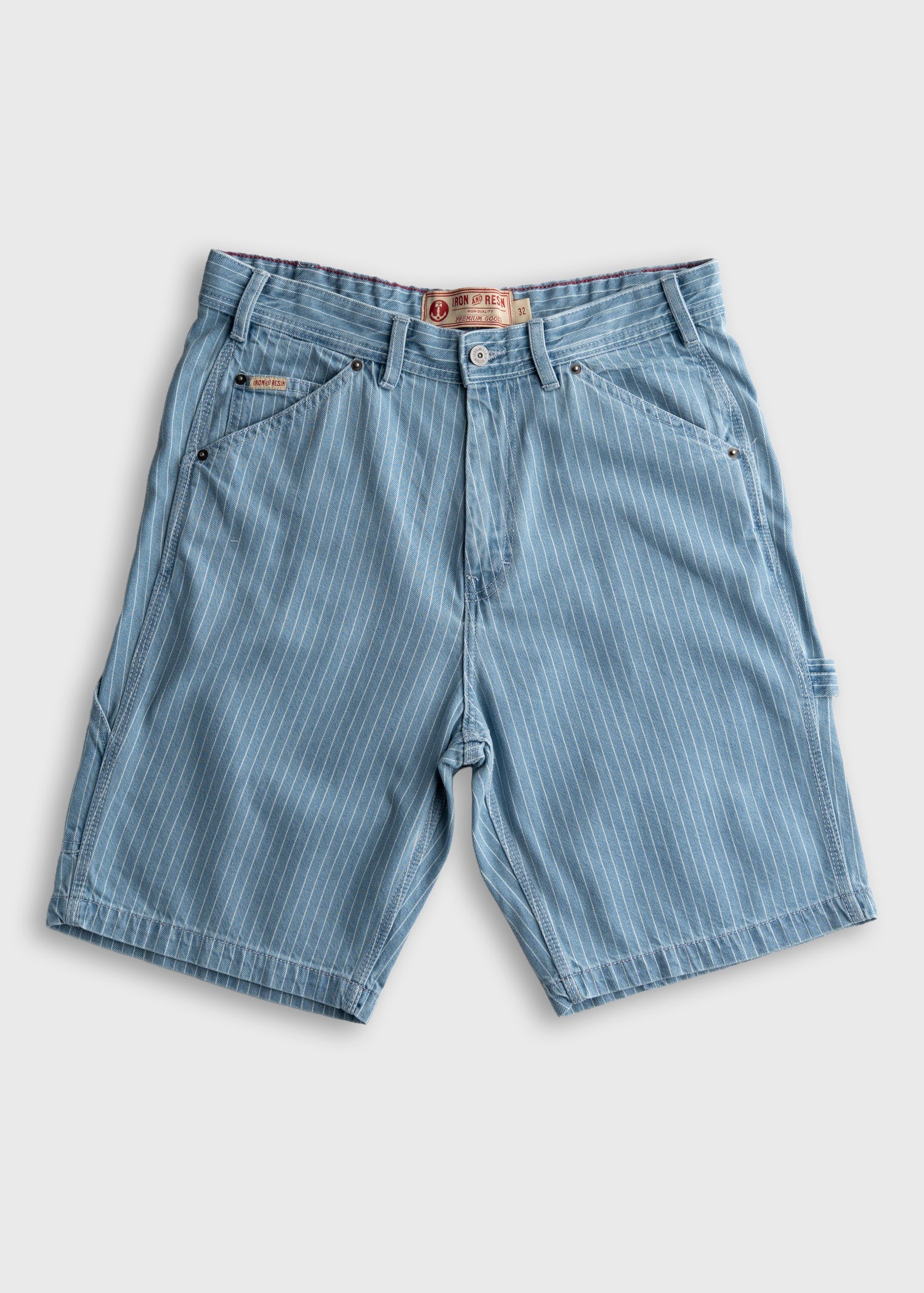 Dennis Striped Denim Short