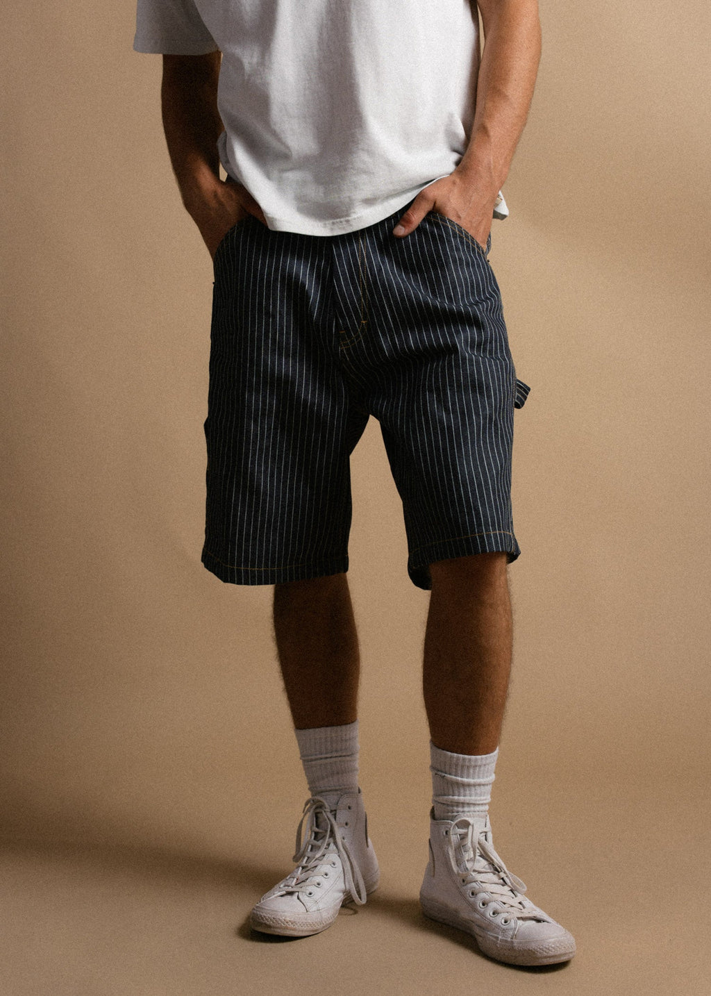Dennis Striped Denim Short