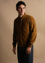 Goat Suede Bomber Jacket
