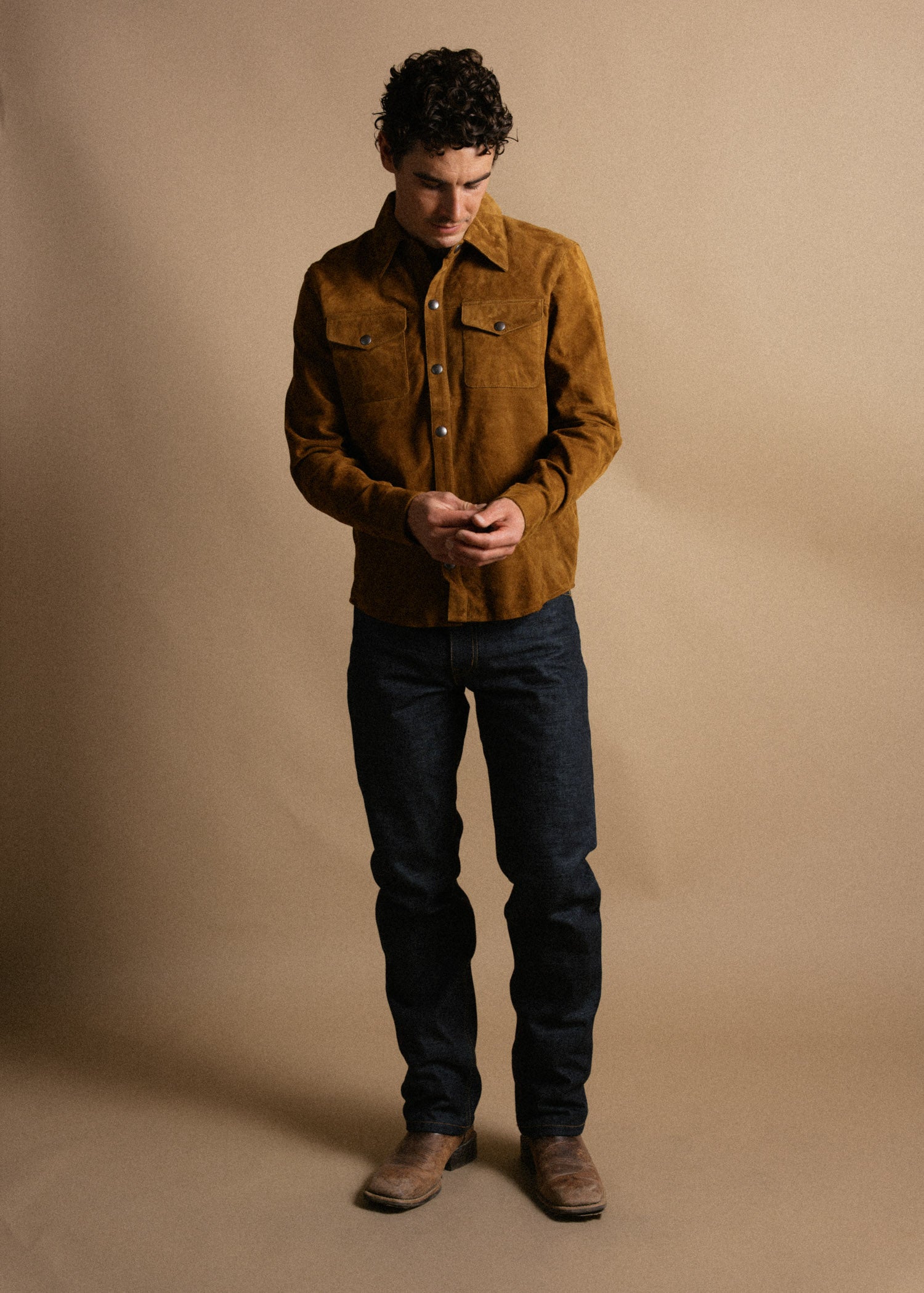 Goat Suede Roughneck Over Shirt