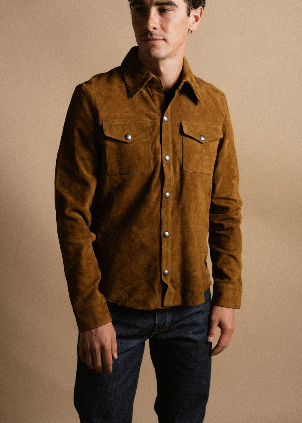 Goat Suede Roughneck Over Shirt