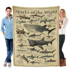 Romantic ocean style whale shark pattern warm blanket children adult nap blanket soft and comfortable suitable for all seasons - View 21