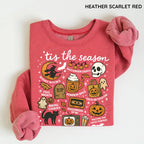 Tis The Season Halloween Sweatshirt, Cute Fall Graphic Tee, Pumpkin Witch Shirt, Trendy Halloween Gift Top,  Unisex Womenswear