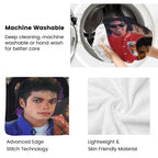 Michael Jackson Music Legend Fleece Throw Blanket - Fleece Fabric, Wrinkle-Resistant, Flannel Weave, Iconic Collage, HD Print, Durable, Breathable, Lightweight, Multi-Size (60in Option), All Seasons, for Adults’ Bed & Couch, Home & Travel - View 5