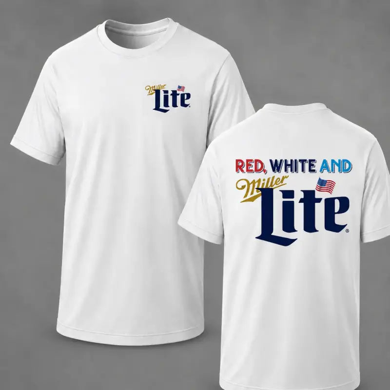 Red White And Lite Graphic T-Shirt for 4th of July Celebrations