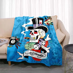 3dED- HARDY Tattoo Tiger Skull Blanket Living Room Bedroom Sofa Soft and Comfortable Warm Blanket Office Leisure Blanket - View 25