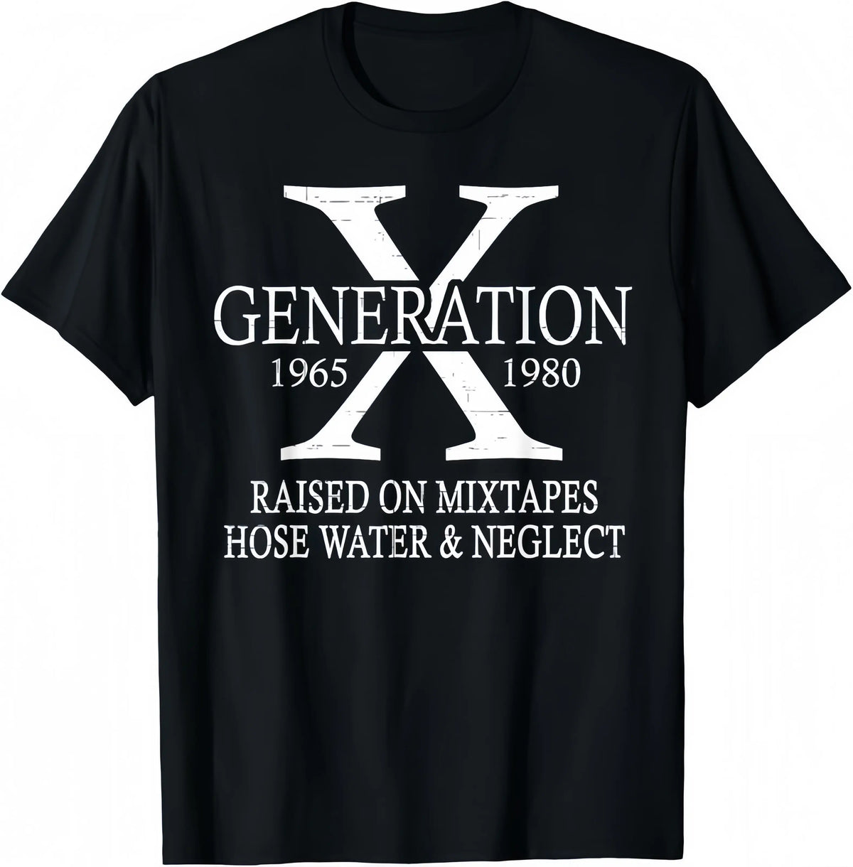 Men's Retro Gen X Graphic T-Shirt - 80s Aesthetic Fashion Menswear Cotton Tee, Casual Baggy Fit, Crew Neck Tshirt, Tops, Shortsleeve, Round Neck, Fashion Apparel, Casual Fit, Vintage Graphic Tees, Text Graphic With Attitude