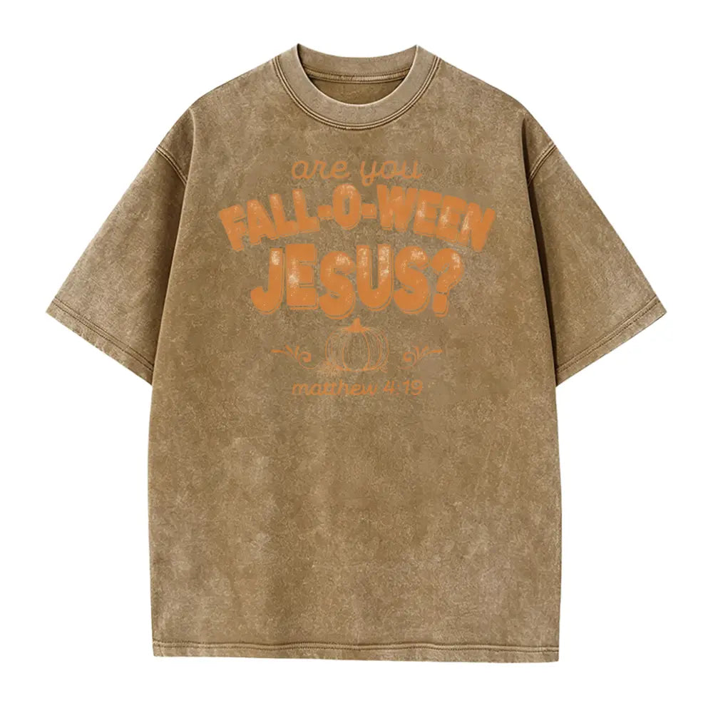 Retro Fall Religious Sweatshirt, Are You Fall-O-Ween Jesus, Womens Christian Shirt, Follow Jesus Shirt, Bible Matthew Shirt, Cute Thankful Shirt, Bible Verse Sweater, Cotton Round Neck Tee, Full Sizes, Full Colors, Womenswear