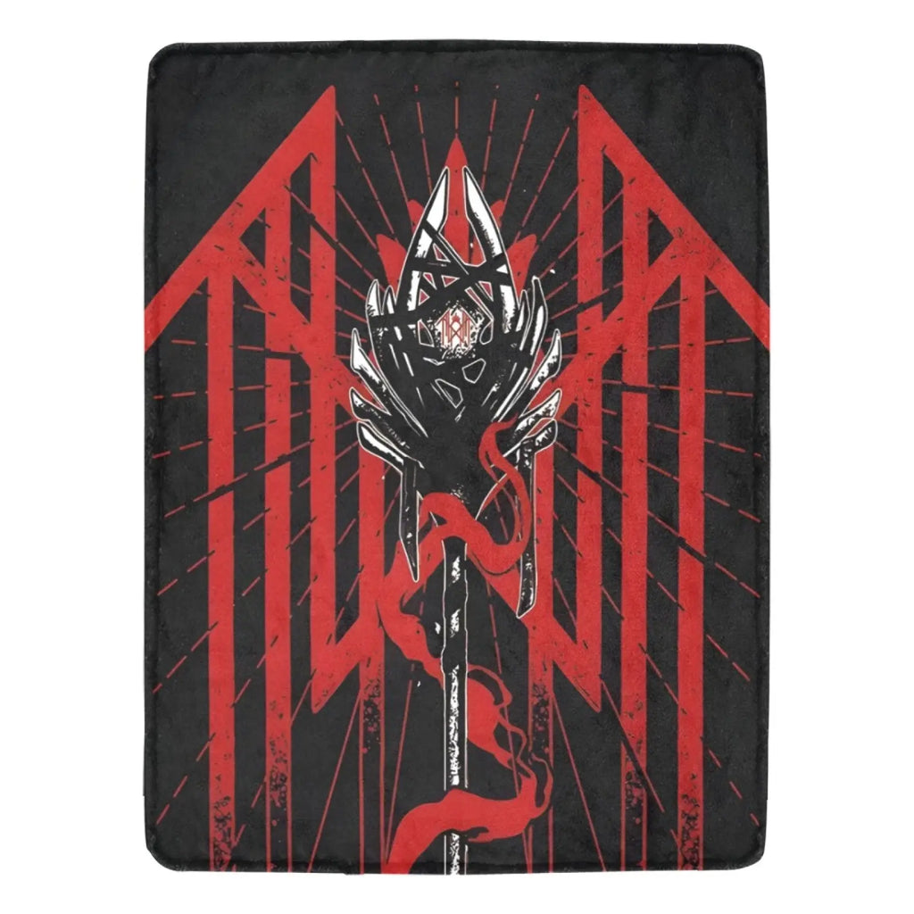 Metal Music Dark Aesthetic Pattern Flannel Blanket, Soft Warm Throw Blanket, Air-conditioned Sofa Bedroom Dorm Couch Office Car Travel Home Blanket, Warm Nap Blanket for Men Women Adults Boys Girls, Birthday Mother's Day Fans Gifts - View 8