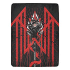 Metal Music Dark Aesthetic Pattern Flannel Blanket, Soft Warm Throw Blanket, Air-conditioned Sofa Bedroom Dorm Couch Office Car Travel Home Blanket, Warm Nap Blanket for Men Women Adults Boys Girls, Birthday Mother's Day Fans Gifts - View 8