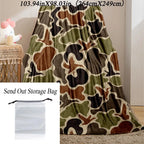 Camouflage Pattern Flannel Blanket, 1 Count Soft Comfortable Warm Napping Throw Blanket, Cool Bedroom Bedding Blankets for Home Office Travel Camping - View 8