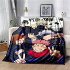Cartoon Anime Jujutsu Kaisen Throws Blanket Super Soft Featuring Yuji,Megumi,obara and Satoru Gojo Blanket for Travel Beding Bed - View 34