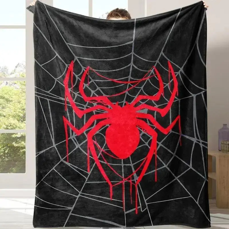 Spider Web Pattern Flannel Blanket Soft Skin Friendly Warm Cozy Throw Blanket Gothic Halloween Style Lightweight Bedding Blanket for Bed Sofa Couch Bedroom Living Room Nap Home Decor Birthday Gift - View 11