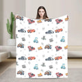 [SummerVibes] DISNEY CLASSIC Soft Funny Cars‌ Throw Blanket Route 66 Cars Blanket, Home Bedroom Decor - View 8