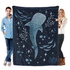 Romantic ocean style whale shark pattern warm blanket children adult nap blanket soft and comfortable suitable for all seasons - View 10