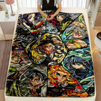 Ultra-Soft Anime Print Flannel Throw Blanket Home Sofa Bedroom Dorm Couch Office Car Travel Blankets Gift for Men Women Boys Girls - View 3