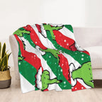 Funny Cartoon Christmas Print Super Soft Flannel Blanket, multi-purpose, suitable for sofa, bedroom, office or camping, suitable for all seasons - View 5