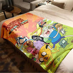 Adventure Time Cartoon Characters Flannel Blanket Large Size Ultra Soft Warm Lightweight Cozy Throw Blanket Perfect For Bed Sofa Living Room Office Camping Travel Gift Birthday Christmas For Fans Boys Teens Her - View 2