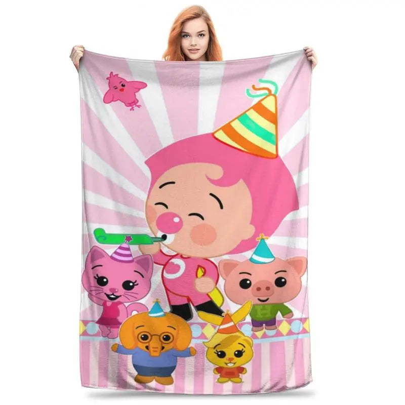 Plim Plim Blanket Cozy cartoon blanket with Plim Plim enjoying a fun circus ride, flannel material makes it perfect for chilling Children's Blankets - View 25