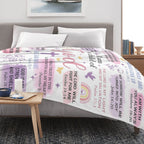 Faith-Based Printed Flannel Soft Throw Blanket (60x80 in) - "I Am A Child Of God" Bible Quote Collage, Pastel Watercolor Religious Print, Blankets for Sofa, Girl Room Decor, Heartwarming Gift for Girls,back to school,back to school shopping,home decor - View 6