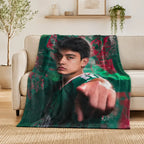 Gilmora Gilberto G. Mora Mexico Soccer Player Throw Blanket, Football Athlete Portrait Graphic Soft Cozy Plush Bed Blanket, Lightweight Warm Blankets for Bedroom Decor, Couch Sofa Living Room, Birthday Gifts for Soccer Fans - View 1