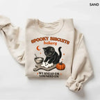 Kitty Biscuits Halloween Sweatshirt Black Cat Crewneck in Multiple Colors