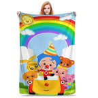 Plim Plim Blanket Cozy cartoon blanket with Plim Plim enjoying a fun circus ride, flannel material makes it perfect for chilling Children's Blankets - View 8