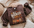 Women's Book Lover Graphi - Cotton-Polyester Blend Long Sleeve Minimalist Tops, Everyday Cozy Casual Pullover Sweater Tee for Autumn Reading, Holiday Outfits
