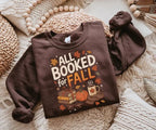 Women's Book Lover Graphi - Cotton-Polyester Blend Long Sleeve Minimalist Tops, Everyday Cozy Casual Pullover Sweater Tee for Autumn Reading, Holiday Outfits