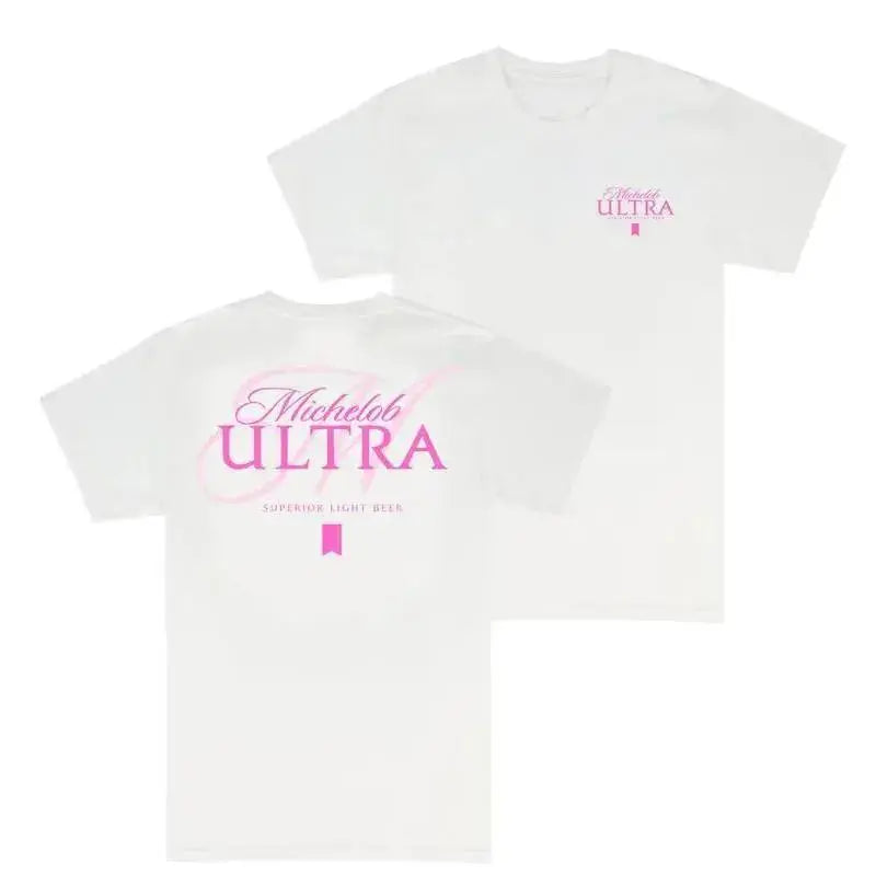 Michelob Ultra Pink Color T-Shirt 2 Side Unisex