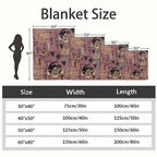 Sister of the Moon Flannel Fleece Throw Blanket Stevie Nicks Inspired Back To The Gypsy Lyrics HD Print Witchy Boho 70s Rock Music Fan Gift Sofa Decor - View 4