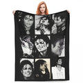 Michael Jackson Flannel Blanket King Of Pop Music Legend Photo Retro 80s Style Soft Warm Throw For Gamer Room Decor Dorm Essential Bed Sofa Home Holiday Gift - View 1