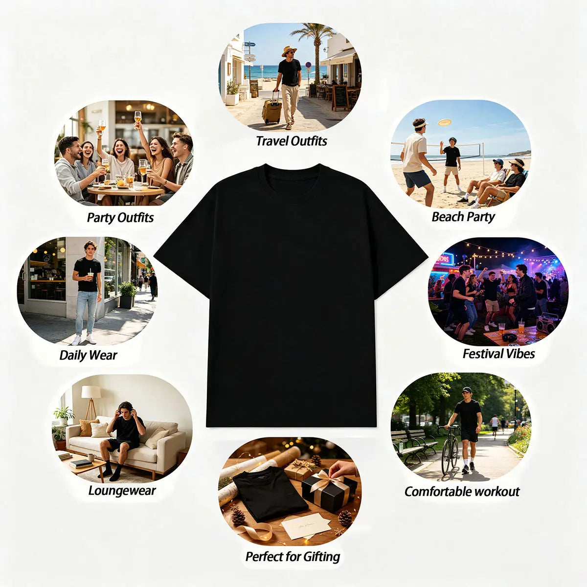 Men's Unisex Print T-Shirt, Menswear Streetwear Round Neck Soft Retro 90s Horror Movie Graphic Tee with Jack-O-Lantern Designs for Halloween Parties, Casual Short Sleeve Everyday Top,sohochic - View 7