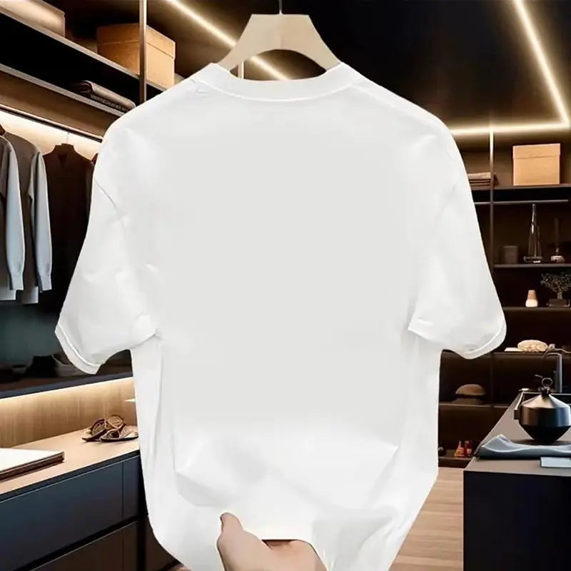 Men's Casual Round Neck T-Shirts with Unique Printed Designs