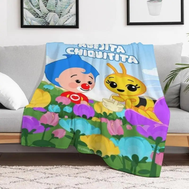 Plim Plim Blanket Cozy cartoon blanket with Plim Plim enjoying a fun circus ride, flannel material makes it perfect for chilling Children's Blankets - View 3