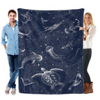 Romantic ocean style whale shark pattern warm blanket children adult nap blanket soft and comfortable suitable for all seasons - View 20