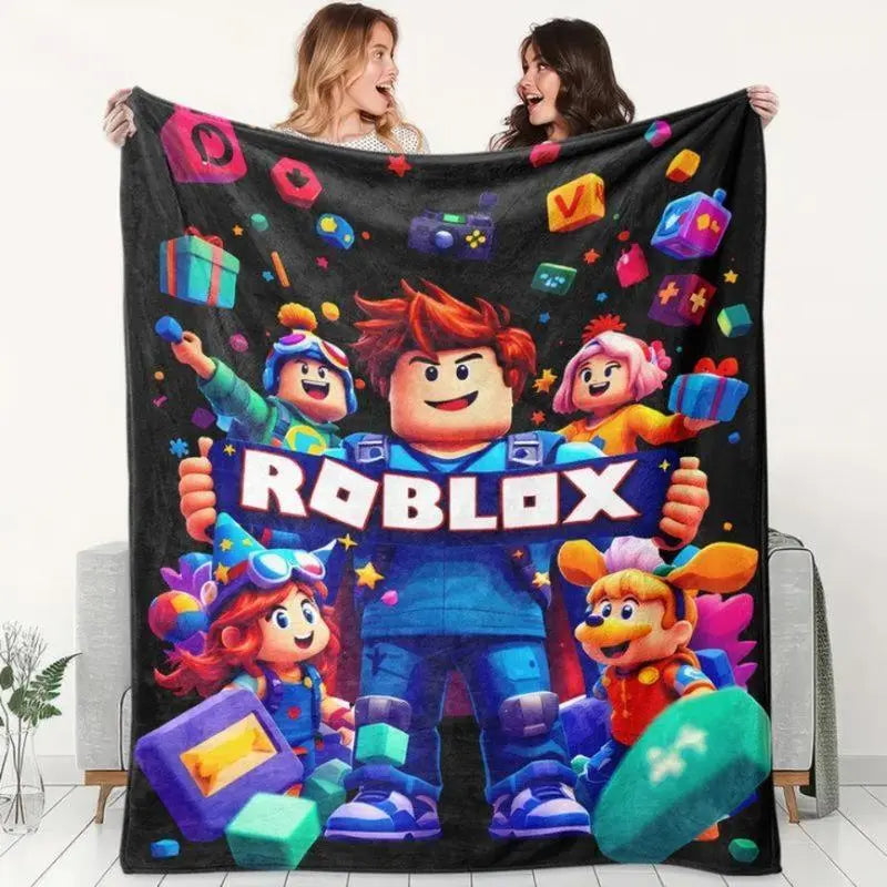 Roblox Flannel Throw Blanket - Soft, Skin-Friendly, Breathable, Warm Block Design, Contemporary Look, Flannel Throw Blankets, Bedroom Accessories, Teen Boy Gifts, Men's Room Decor summerwins, - View 6