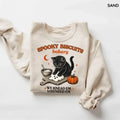 Kitty Biscuits Halloween Sweatshirt Black Cat Crewneck in Multiple Colors