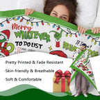 Funny Merry Christmas Flannel Throw Blanket, Funny Xmas Tree Birthday Gifts for Kids Men Women, Winter Holiday Soft Blankets for Bedding Sofa Home Decor Gift Idea - View 2