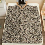 Retro Camouflage Pattern Cooling Bedding Blanket - 280GSM Polyester Soft Flannel, Digital Print, Wrinkle Resistant, Fade Proof, Lightweight, Machine Washable, All-Seasons for Bed, Camping - View 4