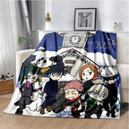 Cartoon Anime Jujutsu Kaisen Throws Blanket Super Soft Featuring Yuji,Megumi,obara and Satoru Gojo Blanket for Travel Beding Bed - View 20